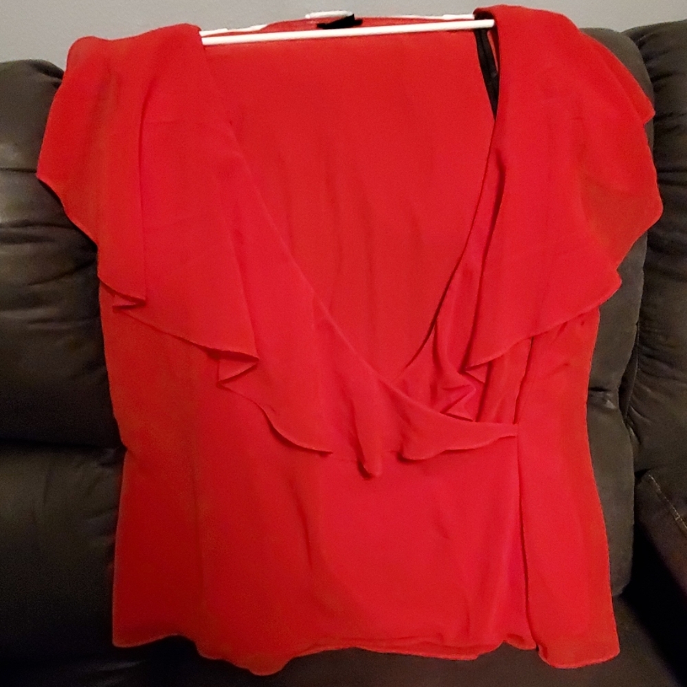 Red CityChic Cross top